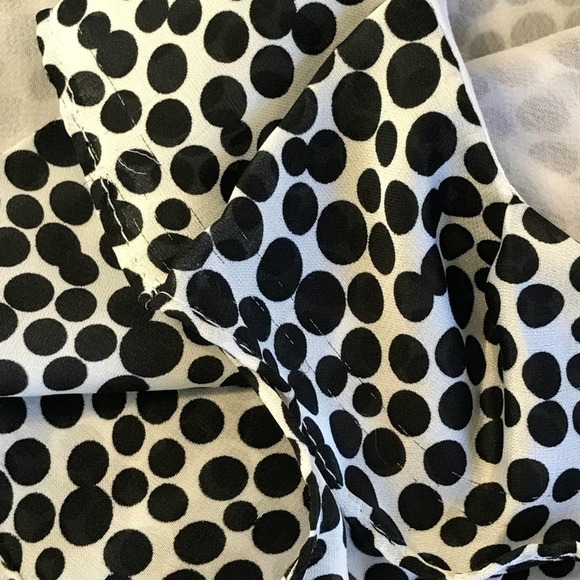 White House Black Market Polka Dot Ruffle Tank Top - Picture 9 of 13